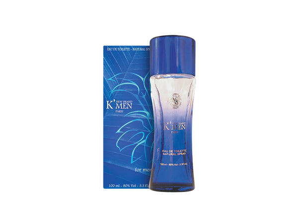 New Brand K Men EDT 100 ML Spray ניו ברנד קיי מן בושם לגבר אדט 100 מ"ל