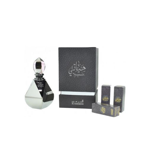 Al Haramain - Парфюмированное масло Hayati, 4 шт. Унисекс, 3 мл + 3 многоразовых флакона по 3 мл - Парфюмерное масло Hayati, 4 шт. Унисекс, 3 мл + 3 многоразовых флакона по 3 мл - Al Haramain