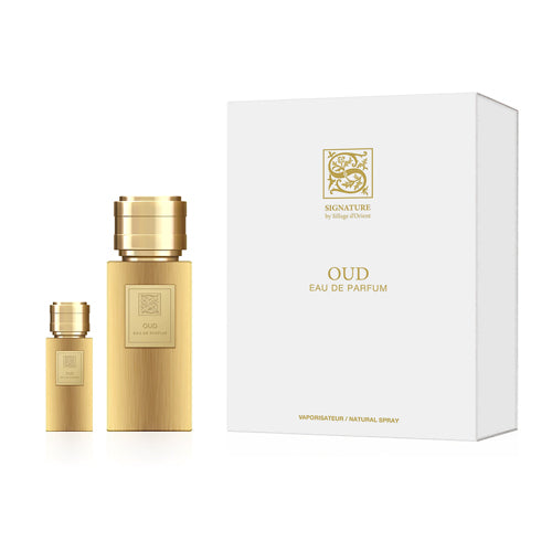 Signature - Oud 2PCS EDP унисекс 100 мл + Mini 15 мл - Набор из 2 предметов Oud EDP унисекс 100 мл + Mini Perfume 15 мл - Signature