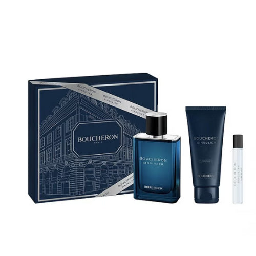 بوشرون - سينجولير 3 قطع عطر أو دو برفيوم للجنسين 100 مل + جل استحمام 100 مل + عطر صغير 7.5 مل - بوشرون - سينجولير 3 قطع عطر أو دو برفيوم للجنسين 100 مل + جل استحمام 100 مل + عطر صغير 7.5 مل - بوشرون