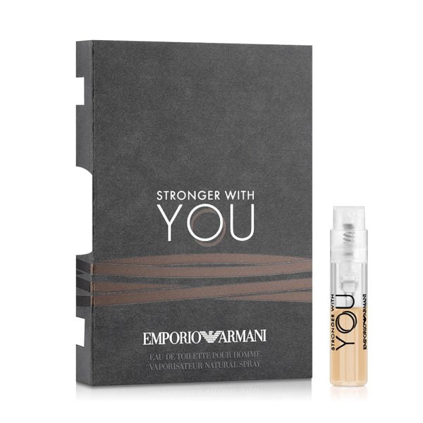 Giorgio Armani Stronger With You Men Eau de Toilette sample 1.2 ml Vial ג'ורגיו ארמני סטרונגר וויט יו אדט דוגמית 1.2 מ"ל
