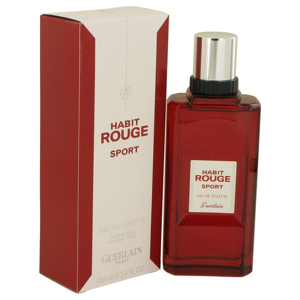 Guerlain Habit Rouge Sport Eau De Toilette Spray 100 ML גרלן הביט רוג’ ספורט בושם לגבר אדט 100 מ”ל-בושם נדיר-מהדורה ישנה