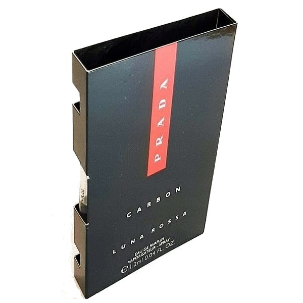 Prada Luna Rossa Carbon eau de toilette for men 1.2 ml with spray vial פראדה לונה רוסה קרבון אדט 1.2 מ"ל דוגמית