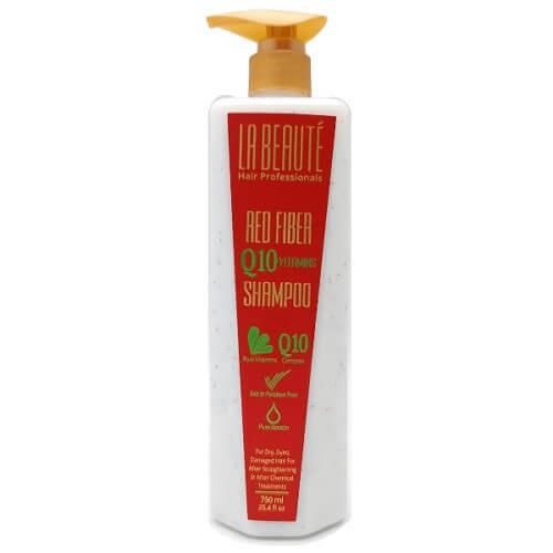 La Beaute | Red Fiber Q10 Vitamins Shampoo | 750ml | שמפו