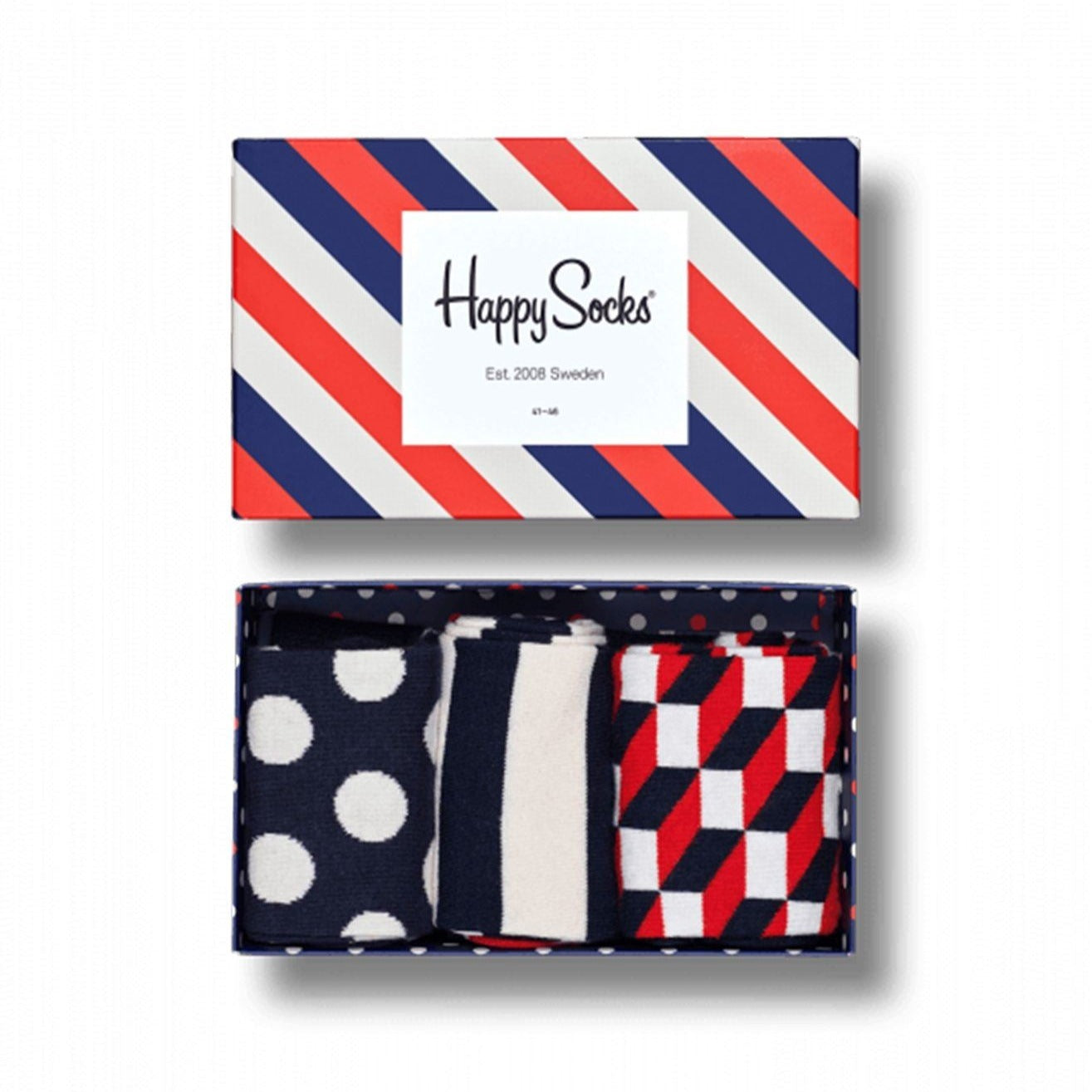 Happy Socks Classic Stripe Gift Box מארז 4 זוגות גרביים קלאסי מידה 36-40