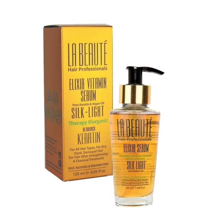 La Beaute | Elixir Vitamin Serum Silk Light Ultra Rich Keratin | 120ml | סרום לשיער