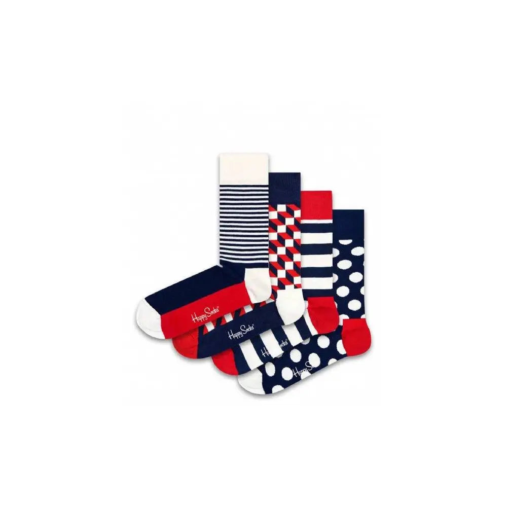 Happy Socks מארז 4 גרביים טריקולור מידה 41-46